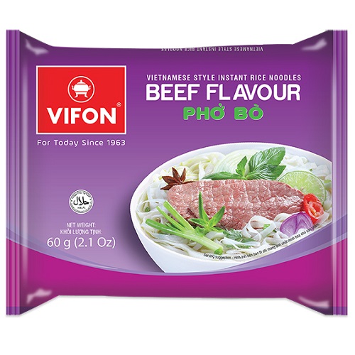 VIFON Rice Noodle Beef Flv (Pho Bo) 60g