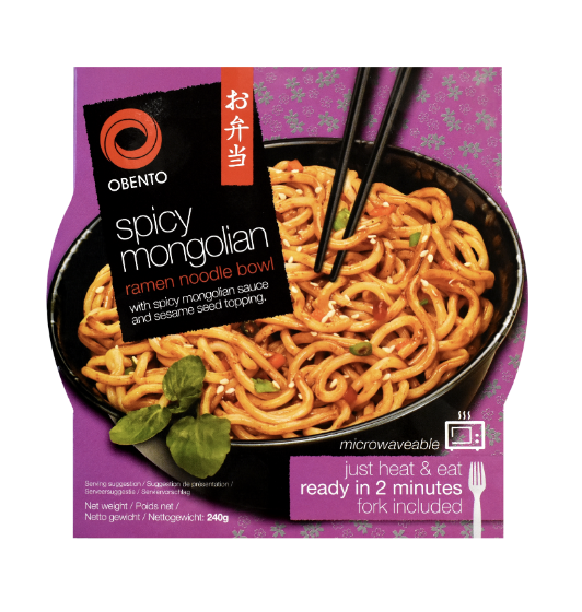 OBENTO Ramen Noodle Spicy Mongolian Flav. Bowl 240g