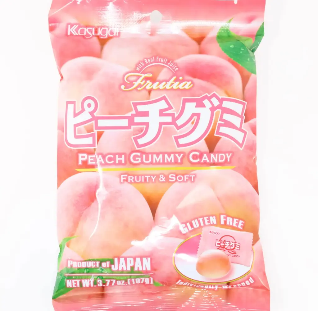 JP Kasugai Gummy Peach Juice Flavor 102g