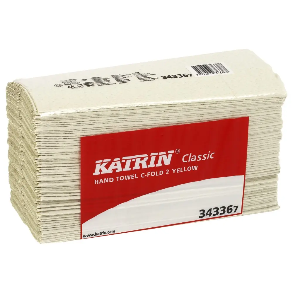 Katrin hand towel C fold 2 yellow, 2 layer