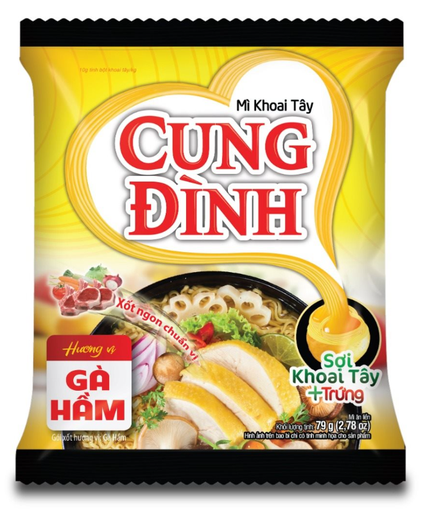 Cung Dinh Inst. Noodles Stewed Chicken Flavour 79g