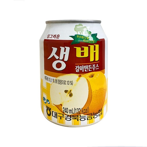 Korean Canned Pear Drink Added Fructose 238ml